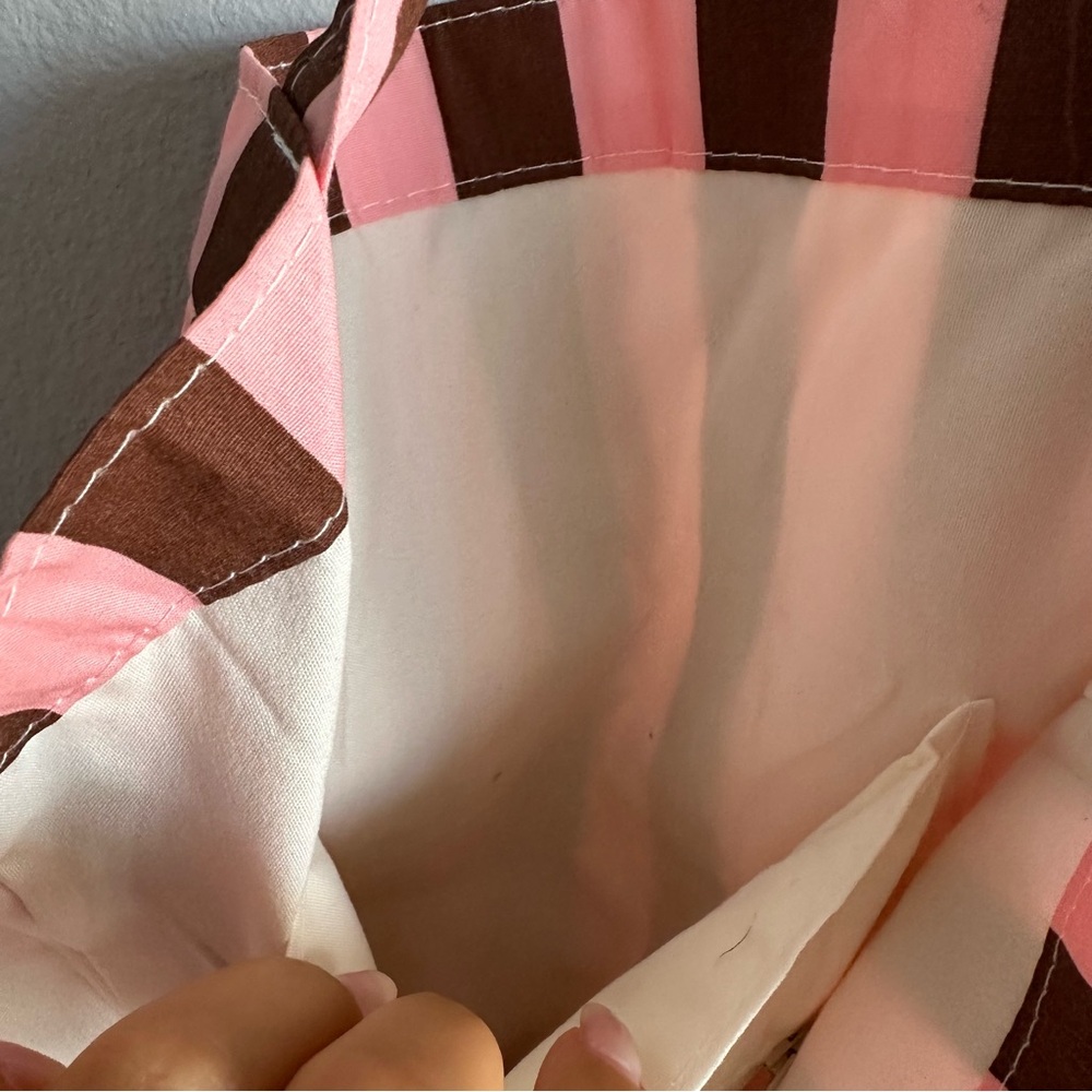 NWT Princess Polly Lelande Striped Tote Bag Pink / Brown - Picture 7 of 9